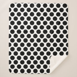 Classic White with Black Dot Style Sherpadecke