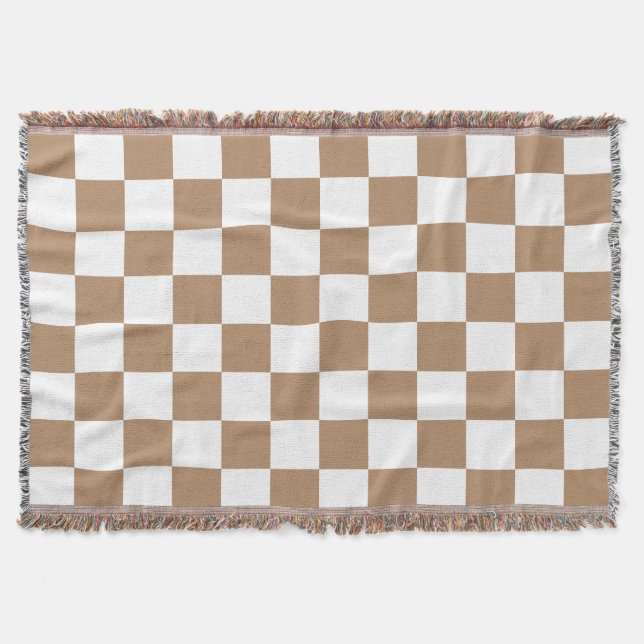 Classic White with Blonde Square Style Decke (Vorderseite)