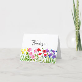 Classic Wildblume Floral Wedding Vielen Dank Dankeskarte