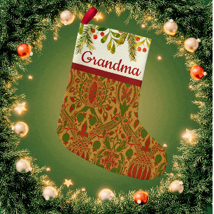 Classic William Morris Personalisiert Weihnachten Kleiner Weihnachtsstrumpf