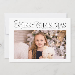 Classic Winter Blue Holiday Multi Foto Card Feiertagskarte