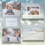 Classic Winter Frohe Weihnachts-Schnee-Foto Dreifach Gefaltete Urlaubskarte<br><div class="desc">Nostalgische Winterbilder mit rustikalen schneebedeckten Hütten und Bäumen,  eleganter Frohe Weihnachtstypografie,  Single-Fotovorlage und bearbeitbarem Textfeld. Die Panels bieten zusätzlich verschneiten Hintergrund,  optionales opak leeres Label,  rustikale Winterszene,  Bildvorlagen und Textfelder.</div>