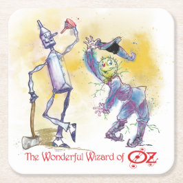 Classic Wizard von Oz Scarecrow & Tin Man Unterset Rechteckiger Pappuntersetzer