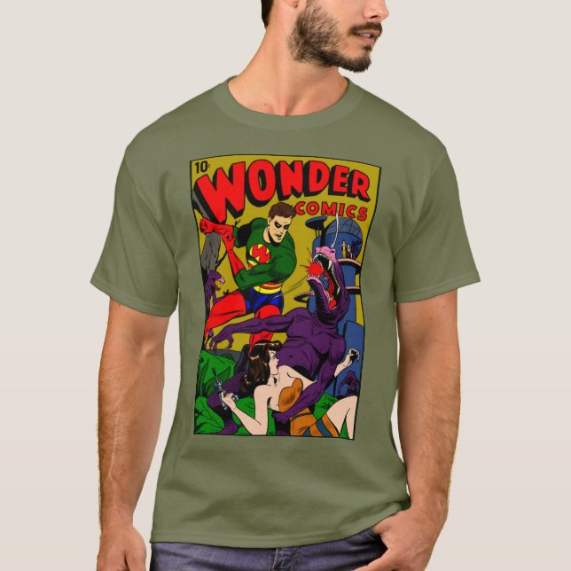 Classic Wonder Comic T - Shirt der 40er Jahre (Vorderseite)