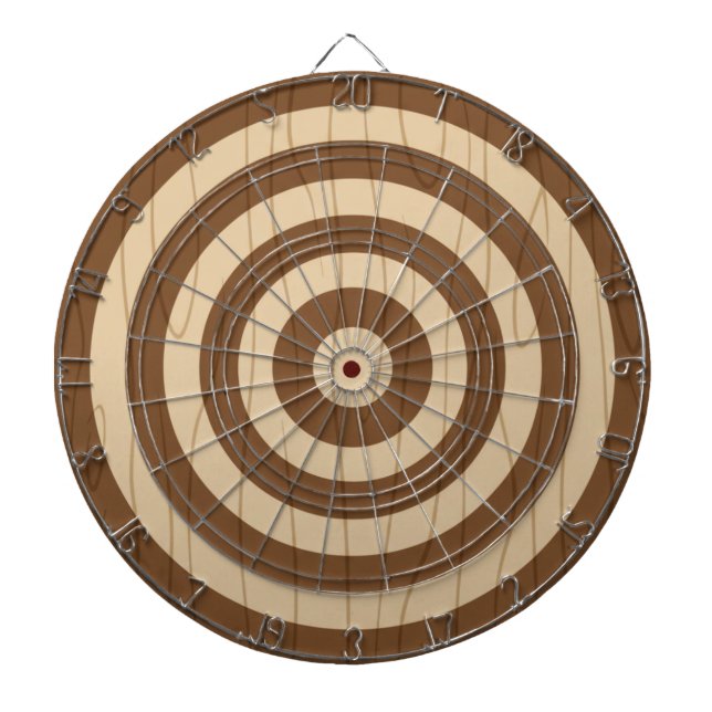 Classic Wooden Dartboard Rustic Wall Game Decor Dartscheibe (vorne)