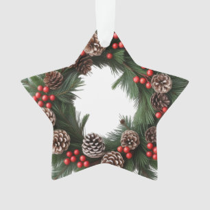 Classic Woodland Wreath Akryllische Sternschmuck Ornament