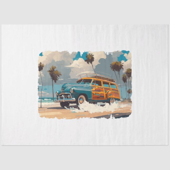 Classic Woody Wagon Seidenpapier (Vorderseite)