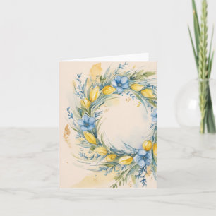 Classic Wreath Ukrainian Flag Colors Karte