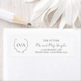 Classic Wreath Wappen Monogram Elegant Wedding