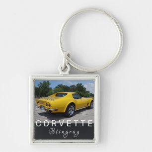 Classic Yellow 1973 Corvette Stingray C3 Schlüsselanhänger