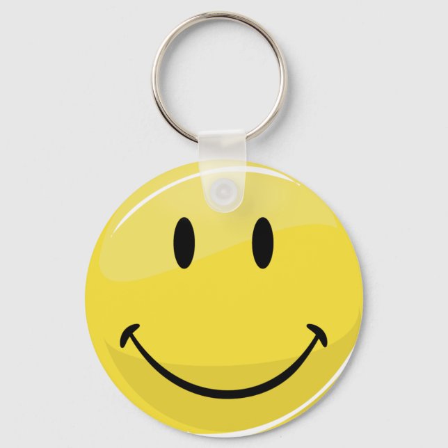 Classic Yellow Happy Face Schlüsselanhänger (Vorderseite)