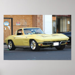 Classic Yellow Vette Poster