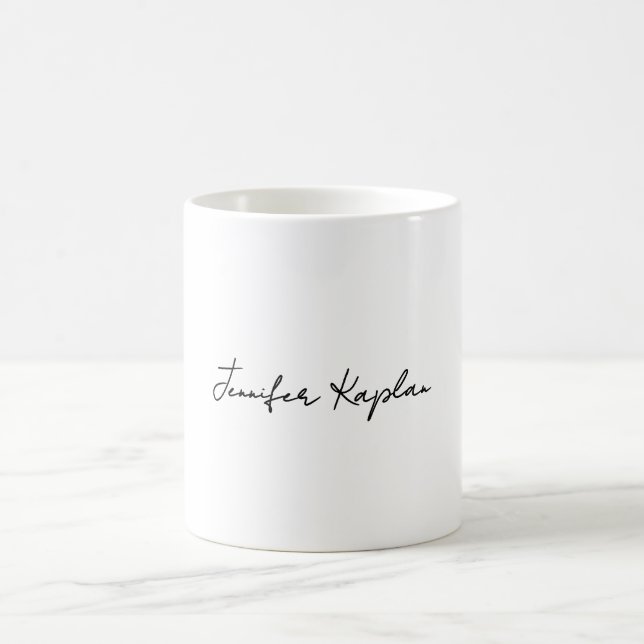 Classical Black & White Minimalist Professional Kaffeetasse (Mittel)