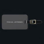 Classical Creative Trendy Dark Grey & White Gepäckanhänger<br><div class="desc">This template can be customized to meet all professional occupations.</div>