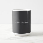 Classical Creative Trendy Dark Grey & White Kaffeetasse<br><div class="desc">This template can be customized to meet all professional occupations.</div>