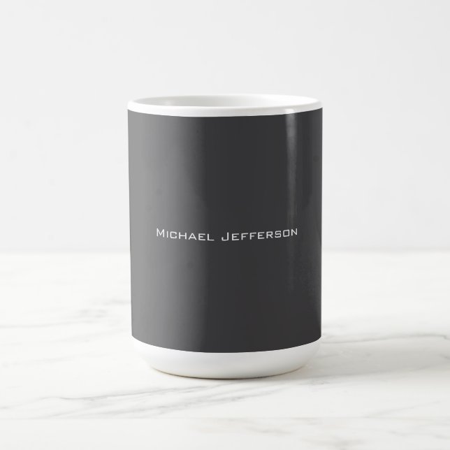 Classical Creative Trendy Dark Grey & White Kaffeetasse (Mittel)