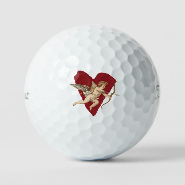 Classical Cupid Romantic Modern Wedding Elegant  Golfball (Vorderseite)