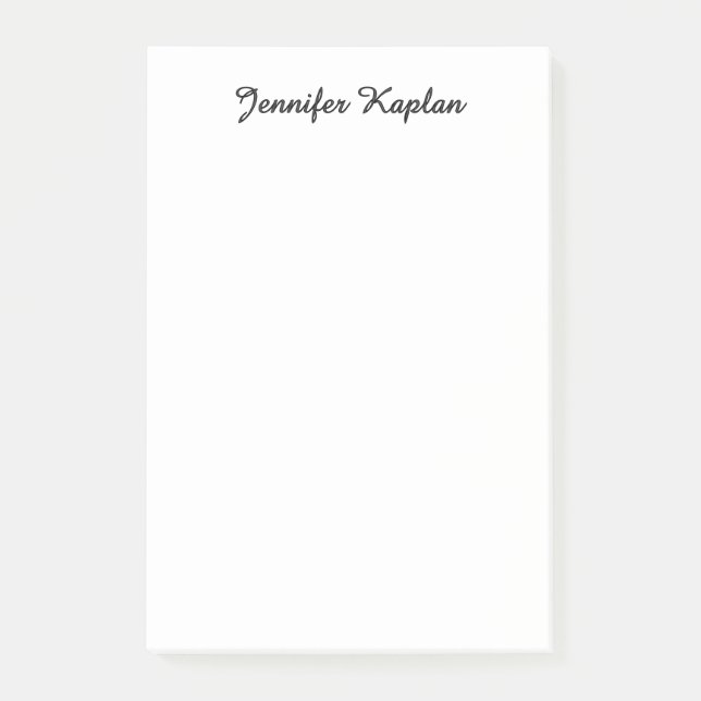 Classical Handwriting Minimalist Professional Post-it Klebezettel (Vorderseite)