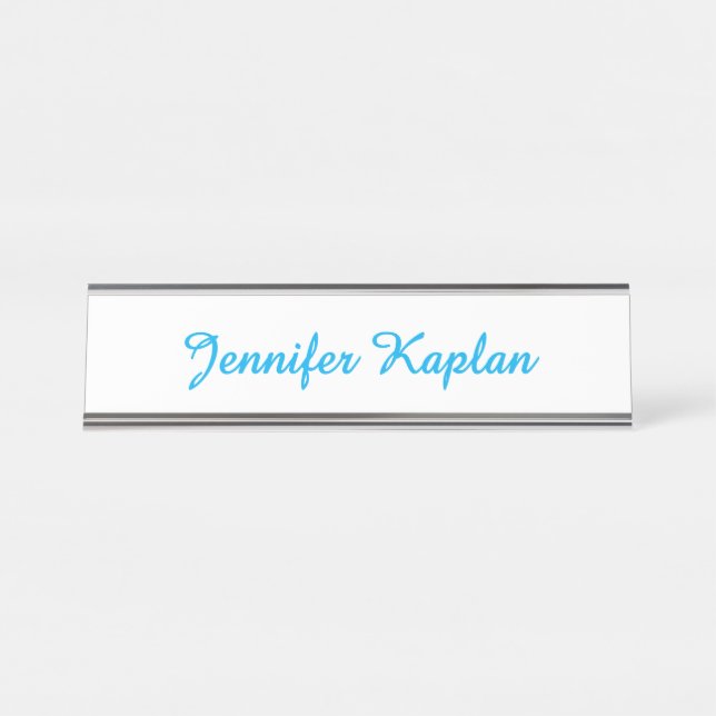Classical Handwriting Minimalist Professional Schreibtischnamensplakette (Vorderseite )