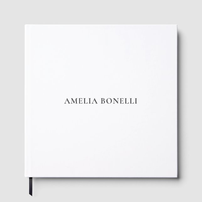 Classical Minimalist Professional Plain Gästebuch (Vorderseite)