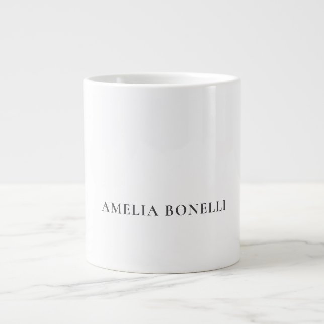 Classical Minimalist Professional Plain Jumbo-Tasse (Vorderseite)