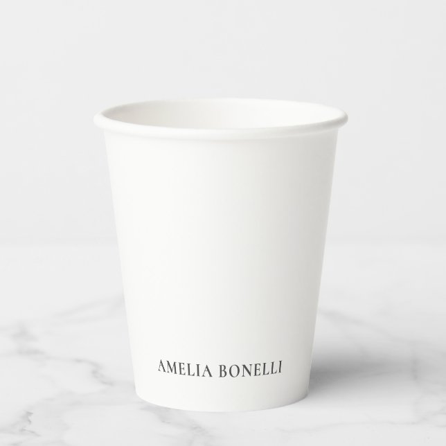 Classical Minimalist Professional Plain Pappbecher (Vorderseite)