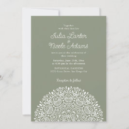 Classical Ornate Art Deco Style Mandala Wedding Einladung