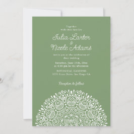 Classical Ornate Art Deco Style Mandala Wedding Einladung