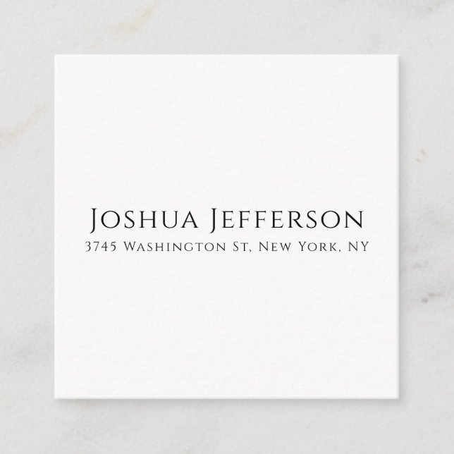 Classical Professional Creative Plain Black White Begleitkarte (Vorderseite)