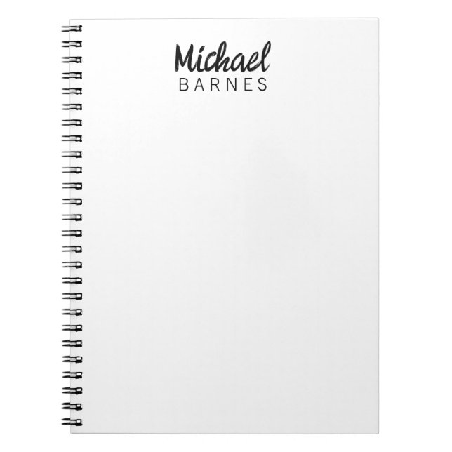 Classical White Minimalist Plain Elegant Notizblock (Vorderseite)