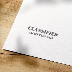 Classified // Your Eyes Only Personalized Gummistempel