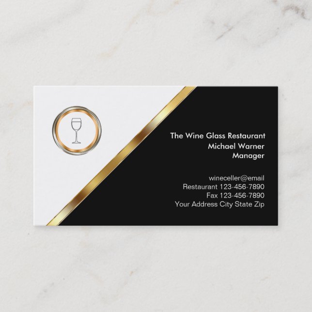 Classine Restaurant Business Cards Visitenkarte (Vorderseite)