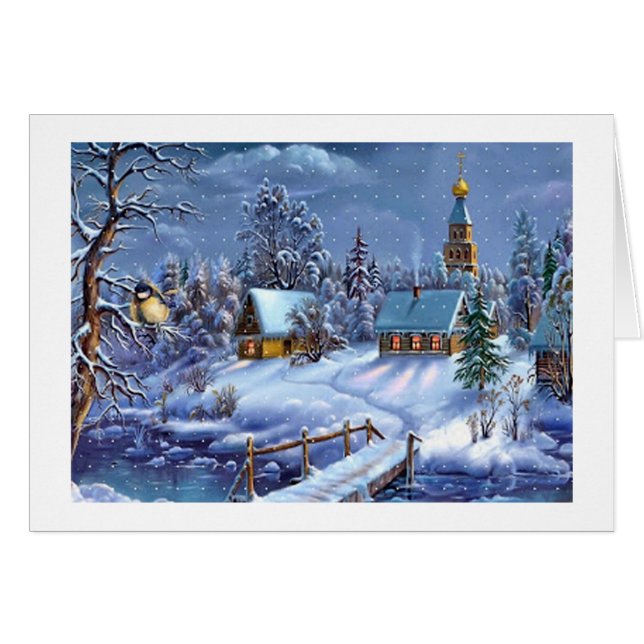 Classique, belle image vintage de Noël (Devant horizontal)