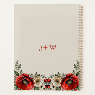 Classique Chic Burguandy Poppy Floral Ivory Mariag