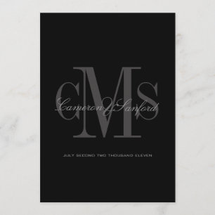 Classique + Contemporain Monogramme Invitations de