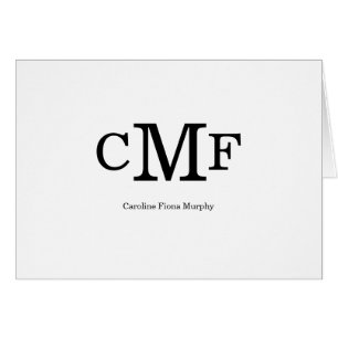 Classique Élégant Moderne Simple 3 Monogramme Init