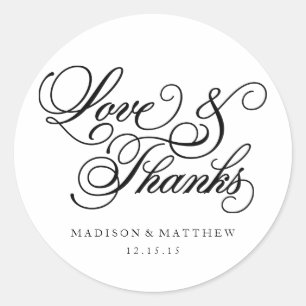 Classique Étiquettes de mariage favoris
