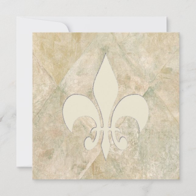 Classique Fleur De Lis Invitations De Mariage (Devant)