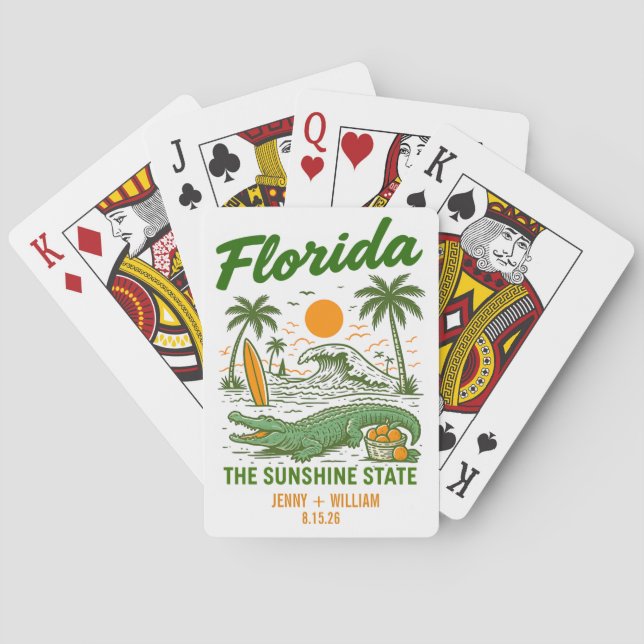Classique Floride - Cartes à jouer pour cadeau de  (dos)