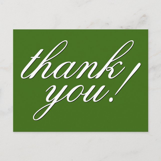 Classique, Glamour "merci !" Carte postale (Devant)