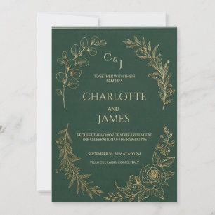 Classique Luxe   Élégante invitation de mariage ve