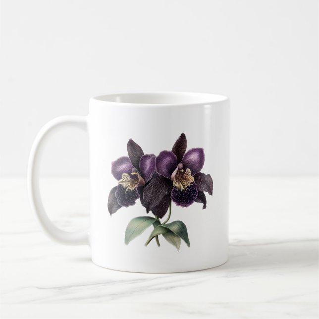Classique tendance, mauve et tasse à café orchidée (Gauche)