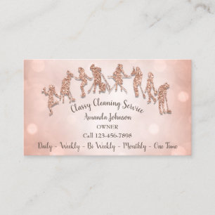 Classreinigungsdienste Logo Rose Maid Gold Visitenkarte