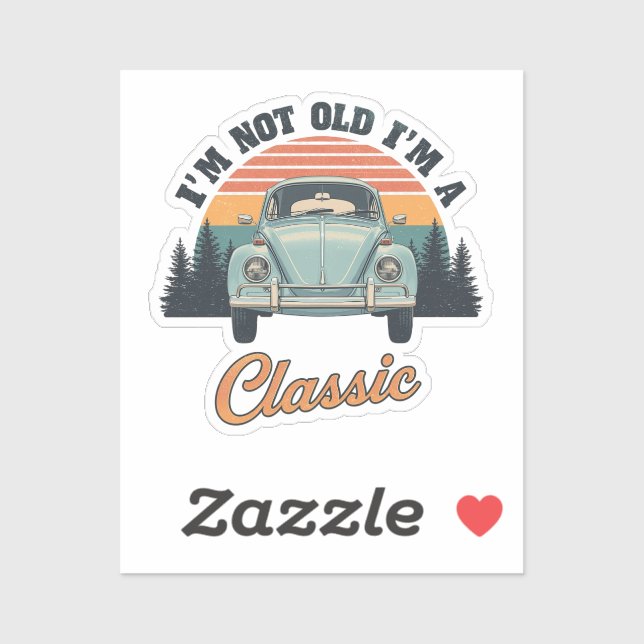 Classsic  Time RideT-Shirt Aufkleber (Blatt)