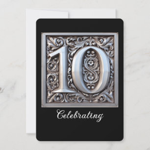 CLASSY 10. JAHR WEDDING JAHRESTAG EINLADUNG