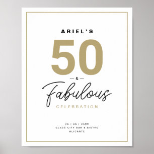 Classy 50 & Fabulous Geburtstagsparty Poster