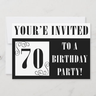 Classy 70. Geburtstag Einladungen