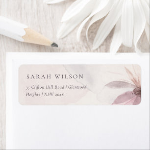 Classy Abstrakt Blush Watercolor Blumenadresse