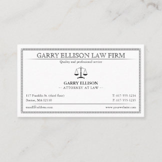 Classy Attorney at Law | Lawyer Visitenkarte