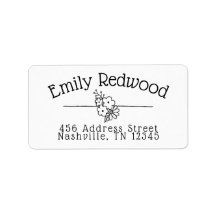 Classy B&W Floral Address Labels